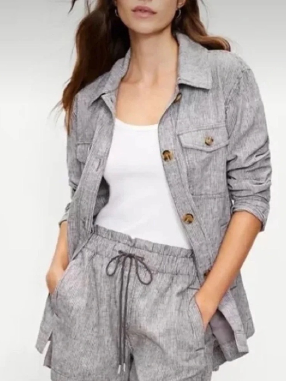 LOFT Linen Button Down